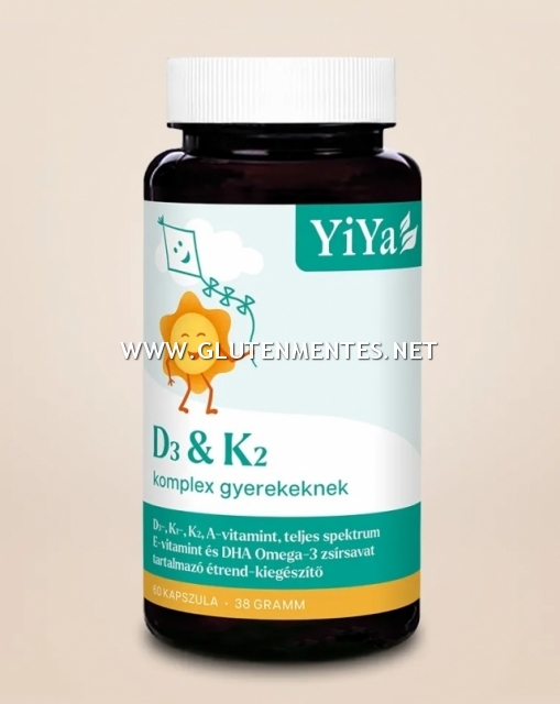 YiYa D3 & K2 Omega-3 komplex gyerekeknek – zsírban oldódó vitaminokat és esszenciális DHA Omega-3 zsírsavat tartalmazó gyerek multivitamin! 60db