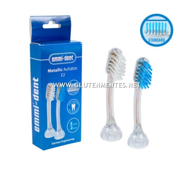 EMMI®-DENT E2 METALLIC ÉS PROFESSIONAL ULTRAHANGOS Cserélhető fogkefefejek felnőtteknek 2db