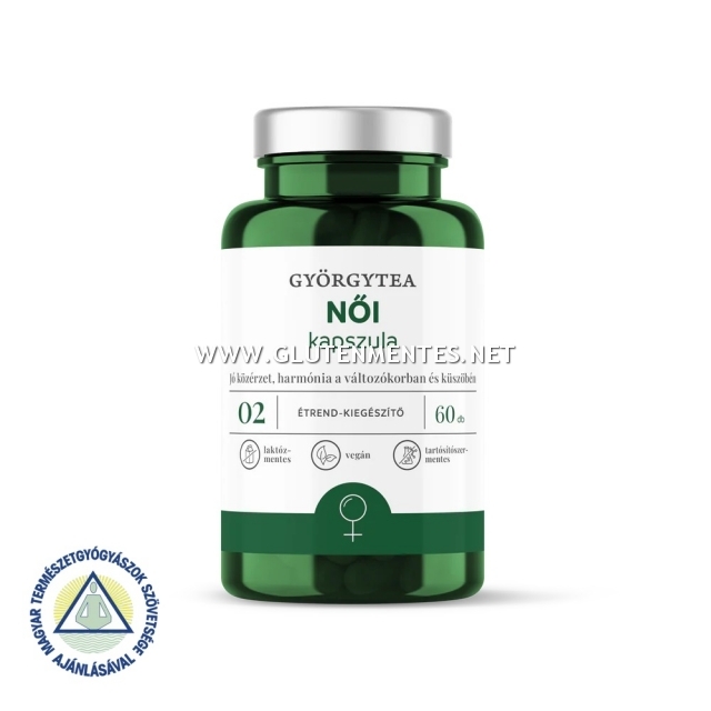 Györgytea NŐI étrend-kiegészítő kapszula gyógynövényekkel, B6-vitaminnal a változókor egészségéért
