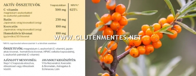 YiYa C-vitamin komplex - Rutin és Kvercetin bioflavonoidokkal és homoktövissel!